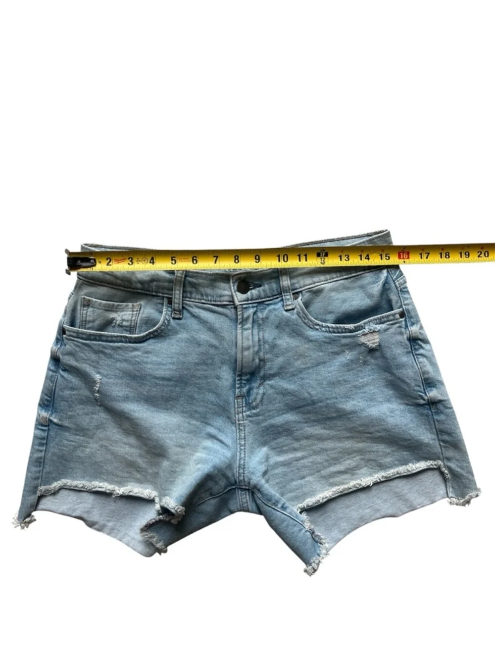 a.n.a Light Blue High-Rise Denim Shorts Boyfriend Short